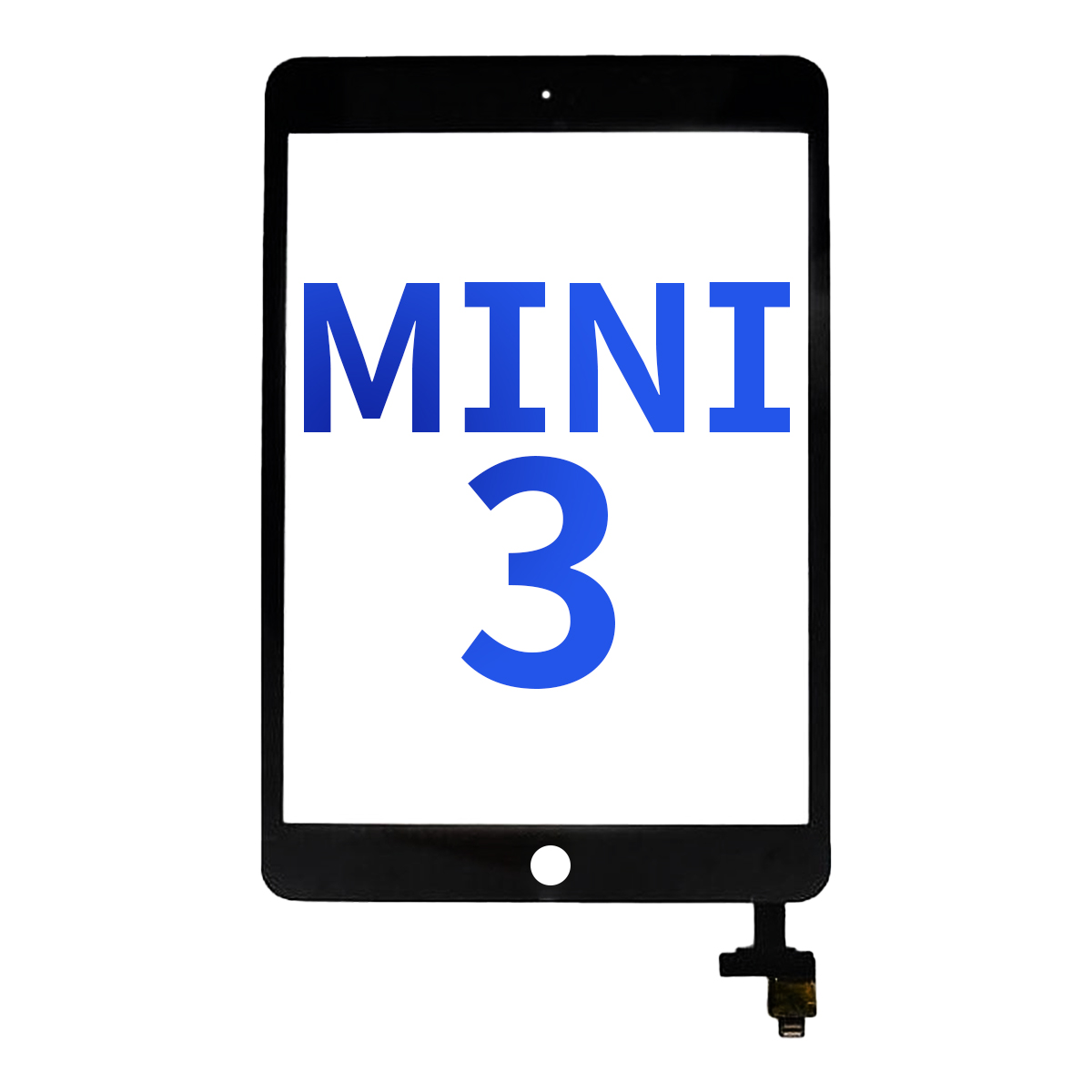 Aftermarket Digitizer with IC Chip for iPad Mini 3 - Black