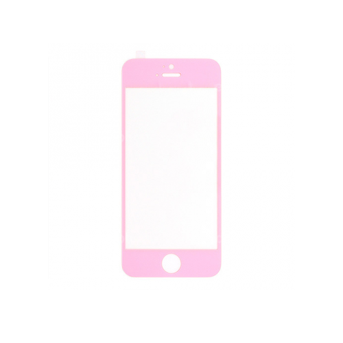 Tempered Glass in Retail Packaging for iPhone 5 / 5C / 5S / SE (2016) - Pink Edge Border
