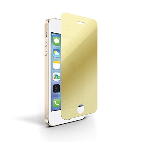 Tempered Glass in Retail Packaging for iPhone 5 / 5C / 5S / SE (2016) - Gold Mirror
