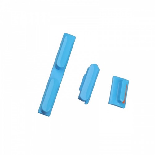 Power + Volume + Mute Button for iPhone 5C - Blue