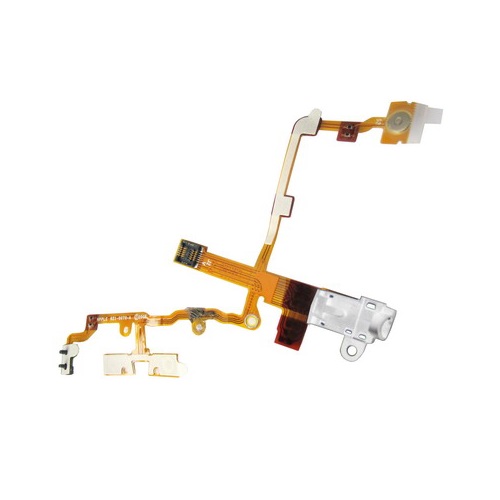 Audio Flex Cable with Brackets for iPhone 3GS - White