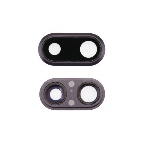 Rear Camera Lens & Cover Bezel Ring for iPhone 8 Plus - Space Gray