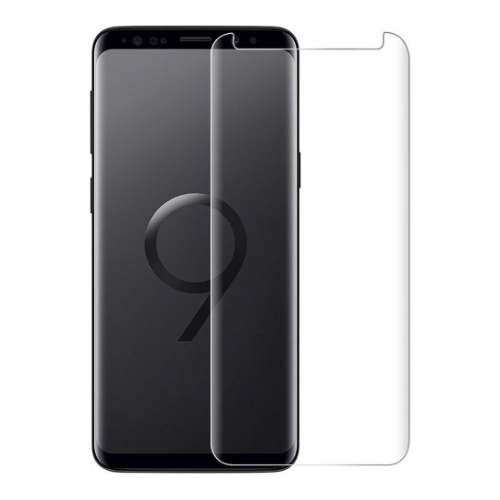 Curved Coverage Tempered Glass in Retail Packaging for Galaxy S9 Plus - Clear