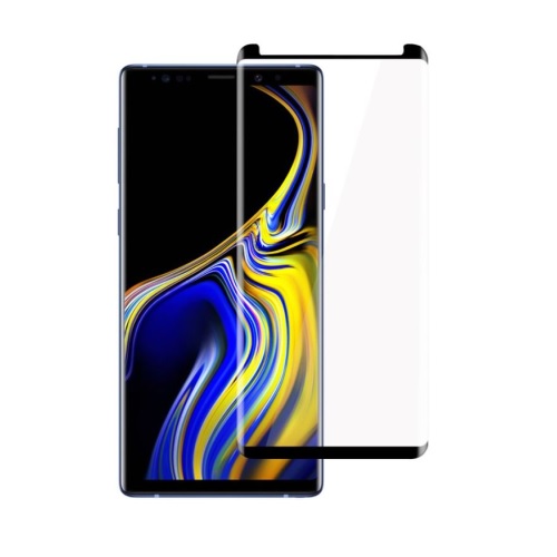 Curved Coverage Tempered Glass in Retail Packaging for Galaxy Note 8 - Black