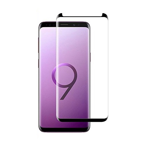 Curved Coverage Tempered Glass in Retail Packaging for Galaxy S9 - Black