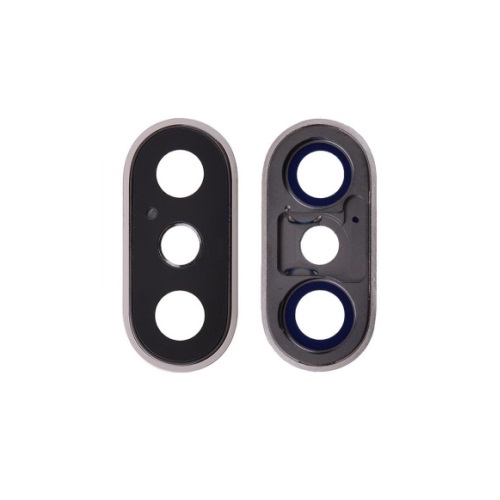 Rear Camera Lens & Cover Bezel Ring for iPhone XS Max - Silver