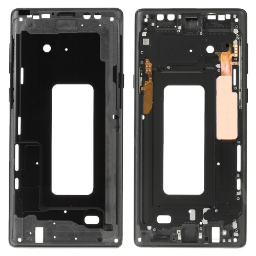 Mid-Frame Housing with Small Components Pre-Installed for Galaxy Note 9,- Midnight Black