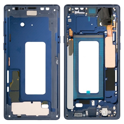 Mid-Frame Housing with Small Components Pre-Installed for Galaxy Note 9,- Ocean Blue