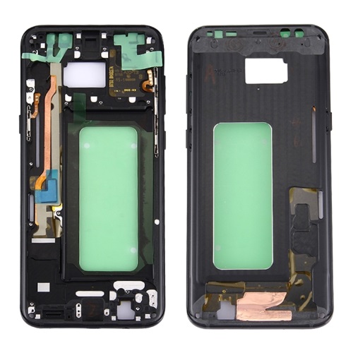 Mid-Frame Housing with Small Components Pre-Installed for Galaxy S8 Plus,- Midnight Black