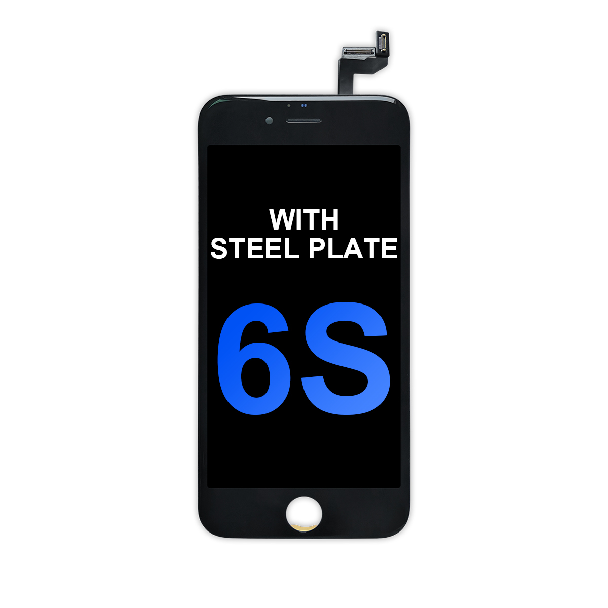 Aftermarket LCD Assembly with Steel Plate for iPhone 6S - Black