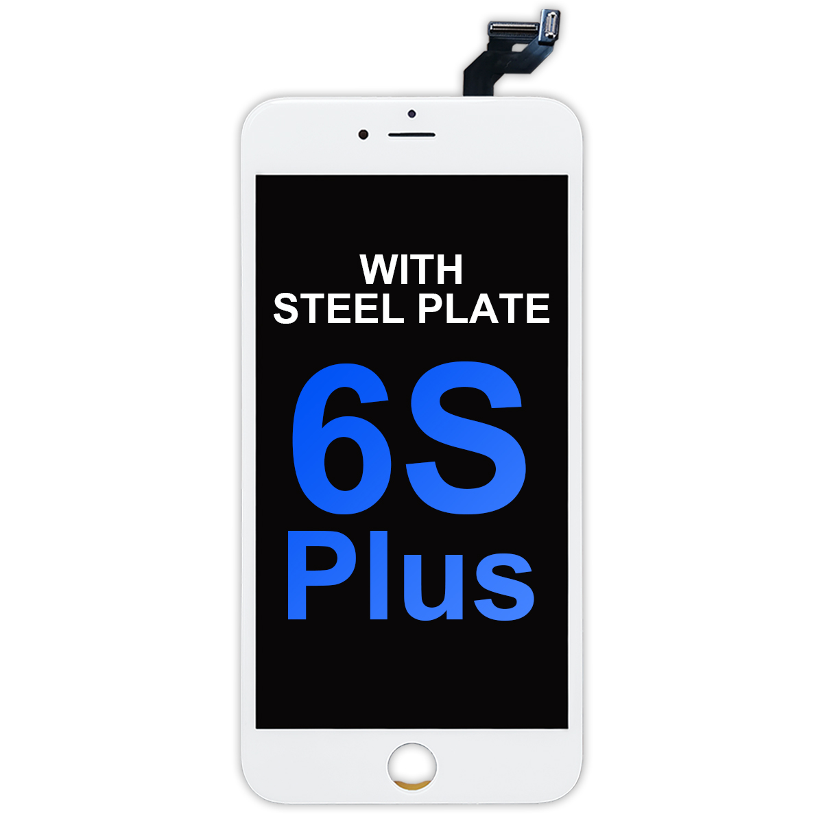 Aftermarket LCD Assembly with Steel Plate for iPhone 6S Plus - White