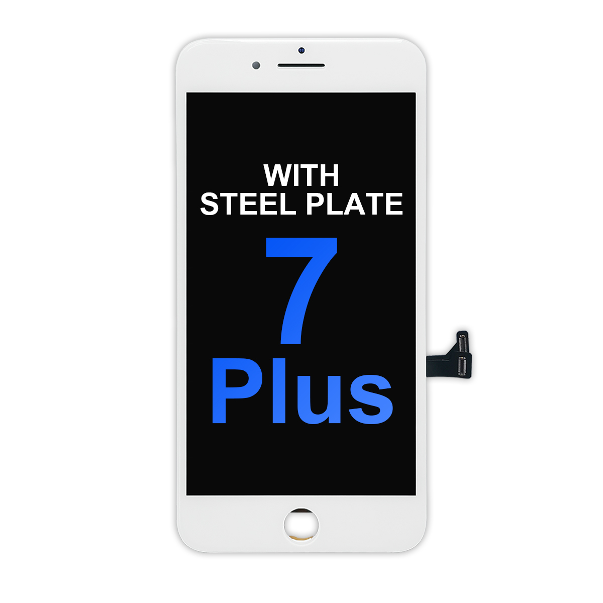 Aftermarket LCD Assembly with Steel Plate for iPhone 7 Plus - White