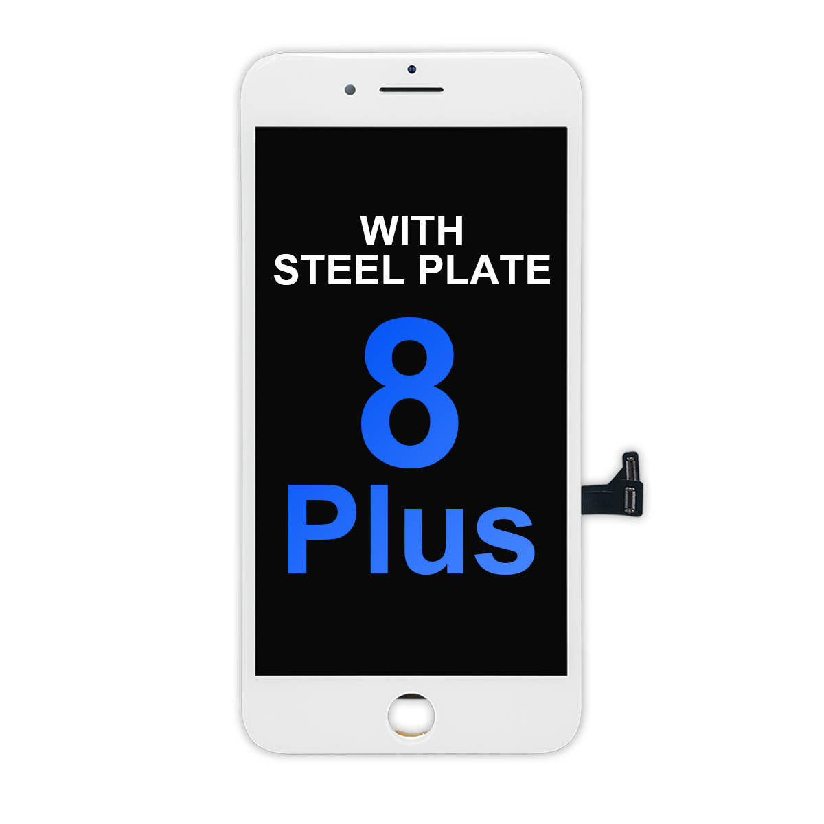 Aftermarket LCD Assembly with Steel Plate for iPhone 8 Plus - White