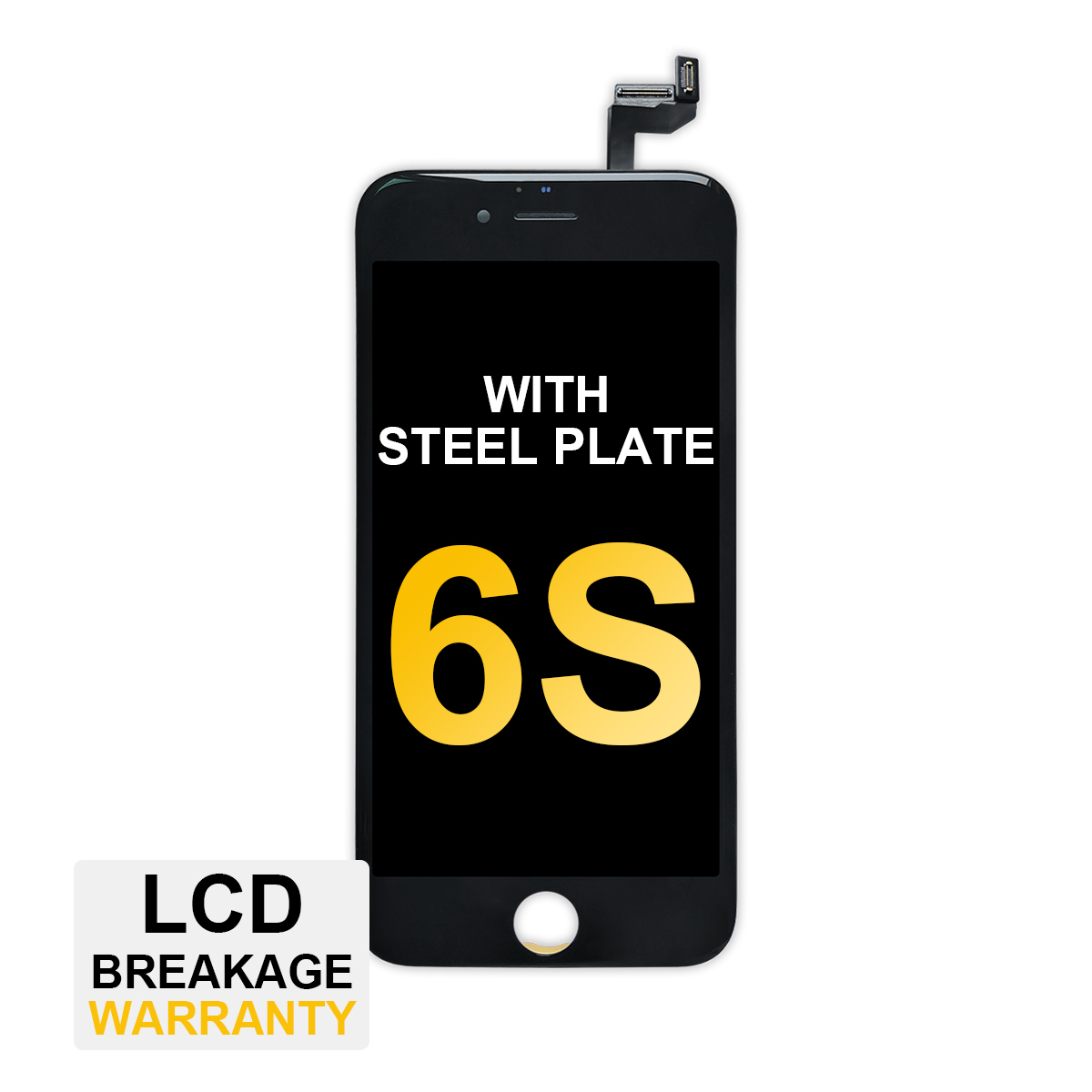 Premium LCD Assembly with Steel Plate for iPhone 6S - Black