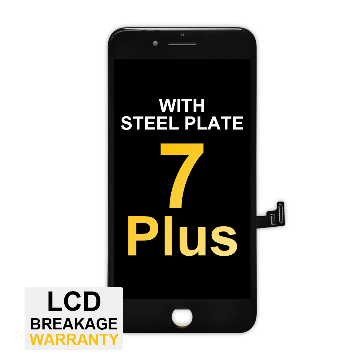 Premium LCD Assembly with Steel Plate for iPhone 7 Plus - Black