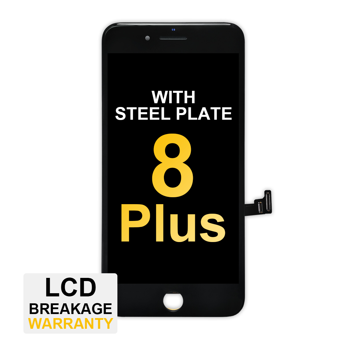 Premium LCD Assembly with Steel Plate for iPhone 8 Plus - Black