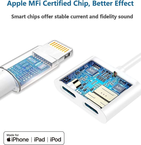 Lightning to 3.5mm Headphone Jack + Lightning Adapter - Image 6
