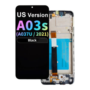 FOG LCD Assembly with Frame for Samsung Galaxy A03S (A037U / 2021) (US Version) - Black