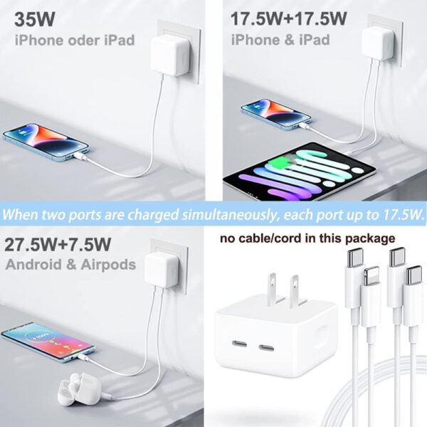 35W Dual USB-C Port Compact Power Adapter w/ Packaging - Image 9