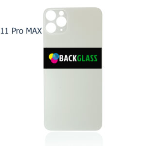 Back Cover Glass for iPhone 11 Pro Max (Big Camera Hole) – Silver