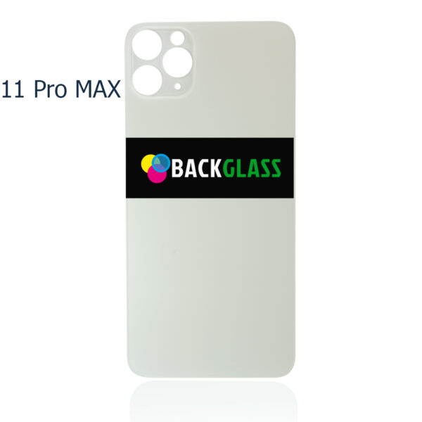Back Cover Glass for iPhone 11 Pro Max (Big Camera Hole) – Silver