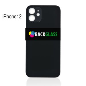 Back Cover Glass for iPhone 12 (Big Camera Hole) – Black
