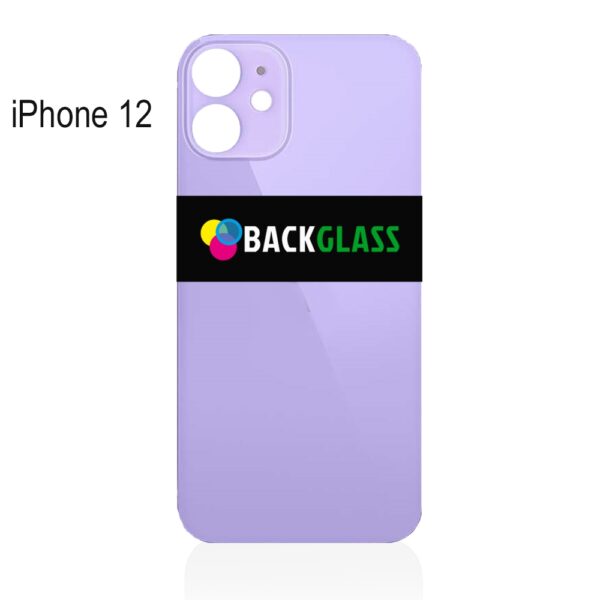 Back Cover Glass for iPhone 12 (Big Camera Hole) – Purple