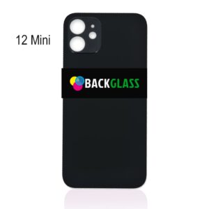 Back Cover Glass for iPhone 12 Mini (Big Camera Hole) – Black