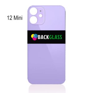 Back Cover Glass for iPhone 12 Mini (Big Camera Hole) – Purple