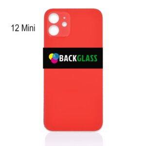 Back Cover Glass for iPhone 12 Mini (Big Camera Hole) – Red