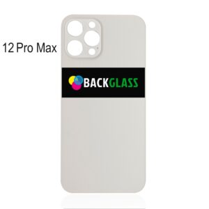 Back Cover Glass for iPhone 12 Pro Max (Big Camera Hole) – Silver