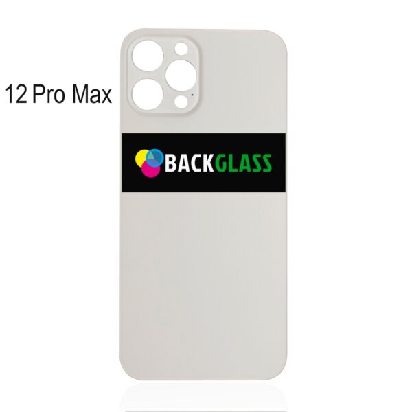 Back Cover Glass for iPhone 12 Pro Max (Big Camera Hole) – Silver