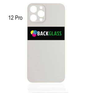Back Cover Glass for iPhone 12 Pro (Big Camera Hole) – Silver