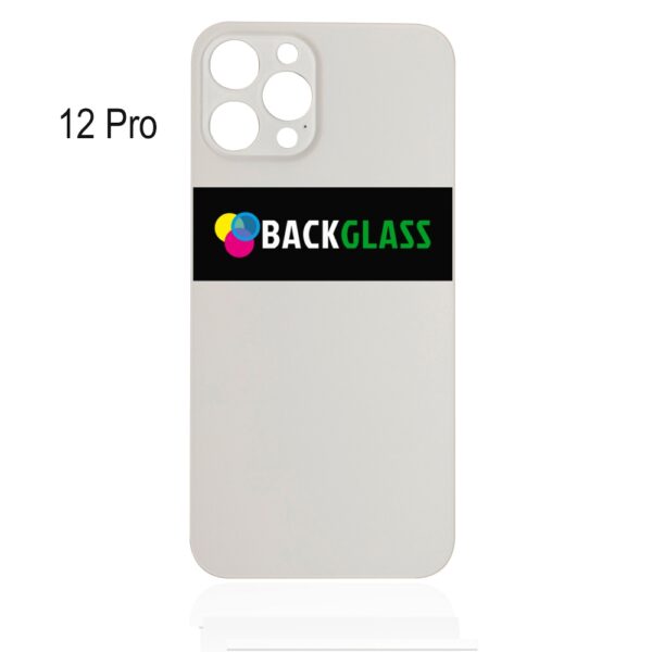 Back Cover Glass for iPhone 12 Pro (Big Camera Hole) – Silver
