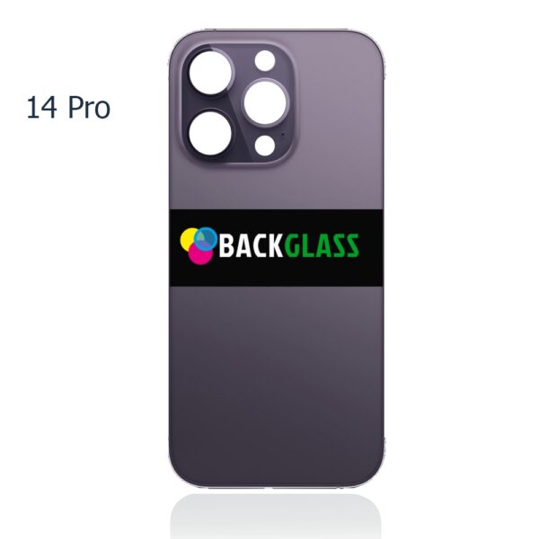 Back Cover Glass for iPhone 14 Pro (Big Camera Hole) – Deep Purple