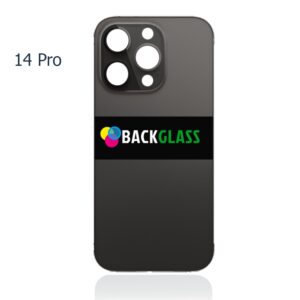 Back Cover Glass for iPhone 14 Pro (Big Camera Hole) – Space Black