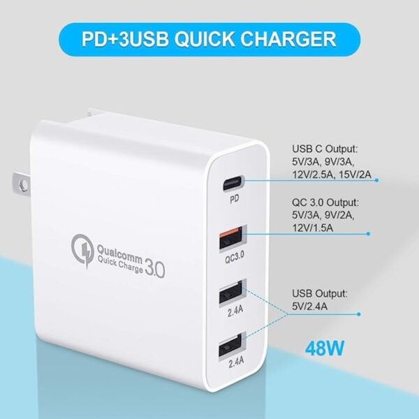 3 USB Ports + 1 PD Port Charger - Image 2