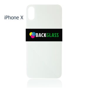 Back Cover Glass for iPhone X (Big Camera Hole) – Silver