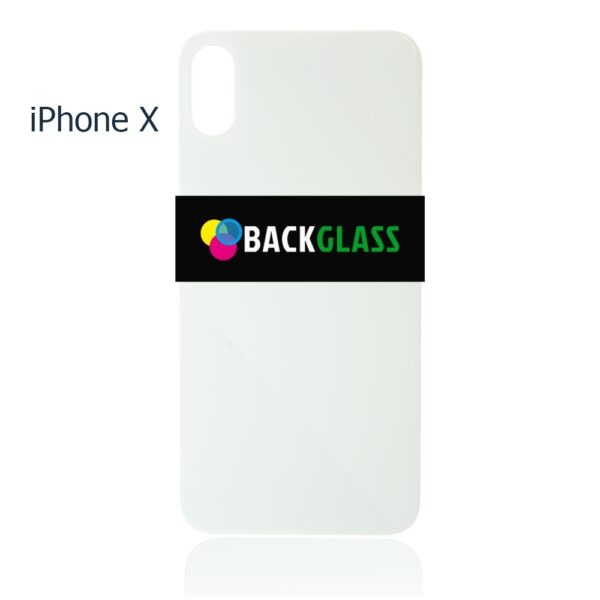 Back Cover Glass for iPhone X (Big Camera Hole) – Silver