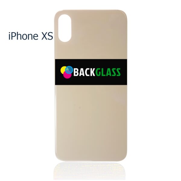 Back Cover Glass for iPhone XS (Big Camera Hole) – Gold