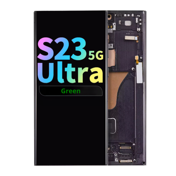 Refurbished OLED Assembly with Frame for Samsung Galaxy S23 Ultra - Green