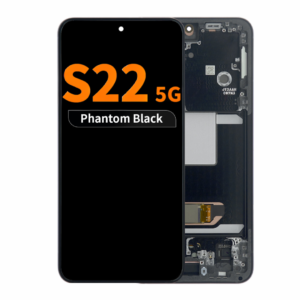 Aftermarket LCD Assembly with Frame for Samsung Galaxy S22 - Phantom Black