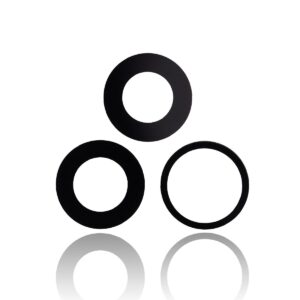Back Camera Lens Glass Only with Adhesive for iPhone 15 Pro (3 pcs Set) (Real Sapphire)