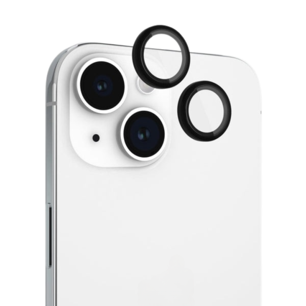 Metal Camera Ring Protector with Tempered Glass Lens for iPhone 14 / 14 Plus