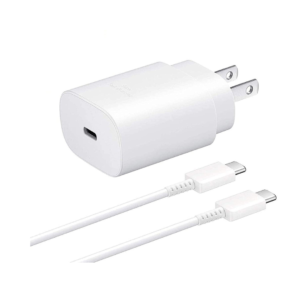 25W PD Power Adapter with USB-C Cable w/ Packaging - White