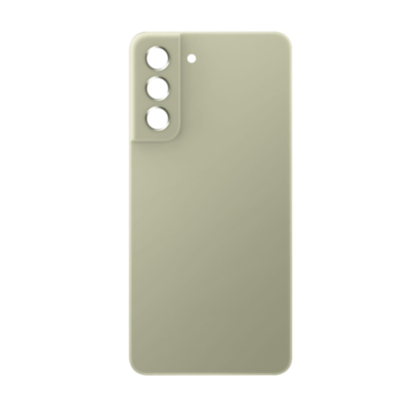Back Cover Glass with Camera Lens and Adhesive for Samsung Galaxy S21 FE - Olive