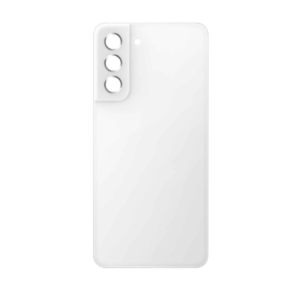 Back Cover Glass with Camera Lens and Adhesive for Samsung Galaxy S21 FE - White