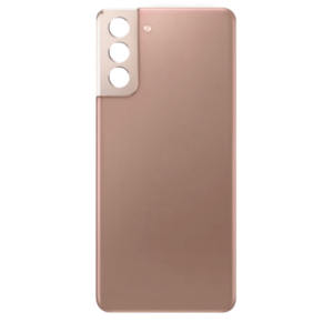 Back Cover Glass with Camera Lens and Adhesive for Samsung Galaxy S21 Plus - Phantom Gold