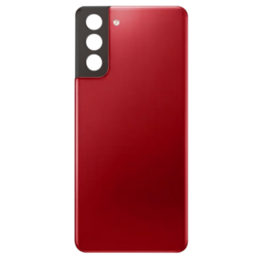 Back Cover Glass with Camera Lens and Adhesive for Samsung Galaxy S21 Plus - Phantom Red