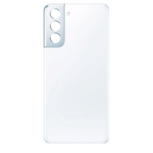 Back Cover Glass with Camera Lens and Adhesive for Samsung Galaxy S21 Plus - Phantom Silver